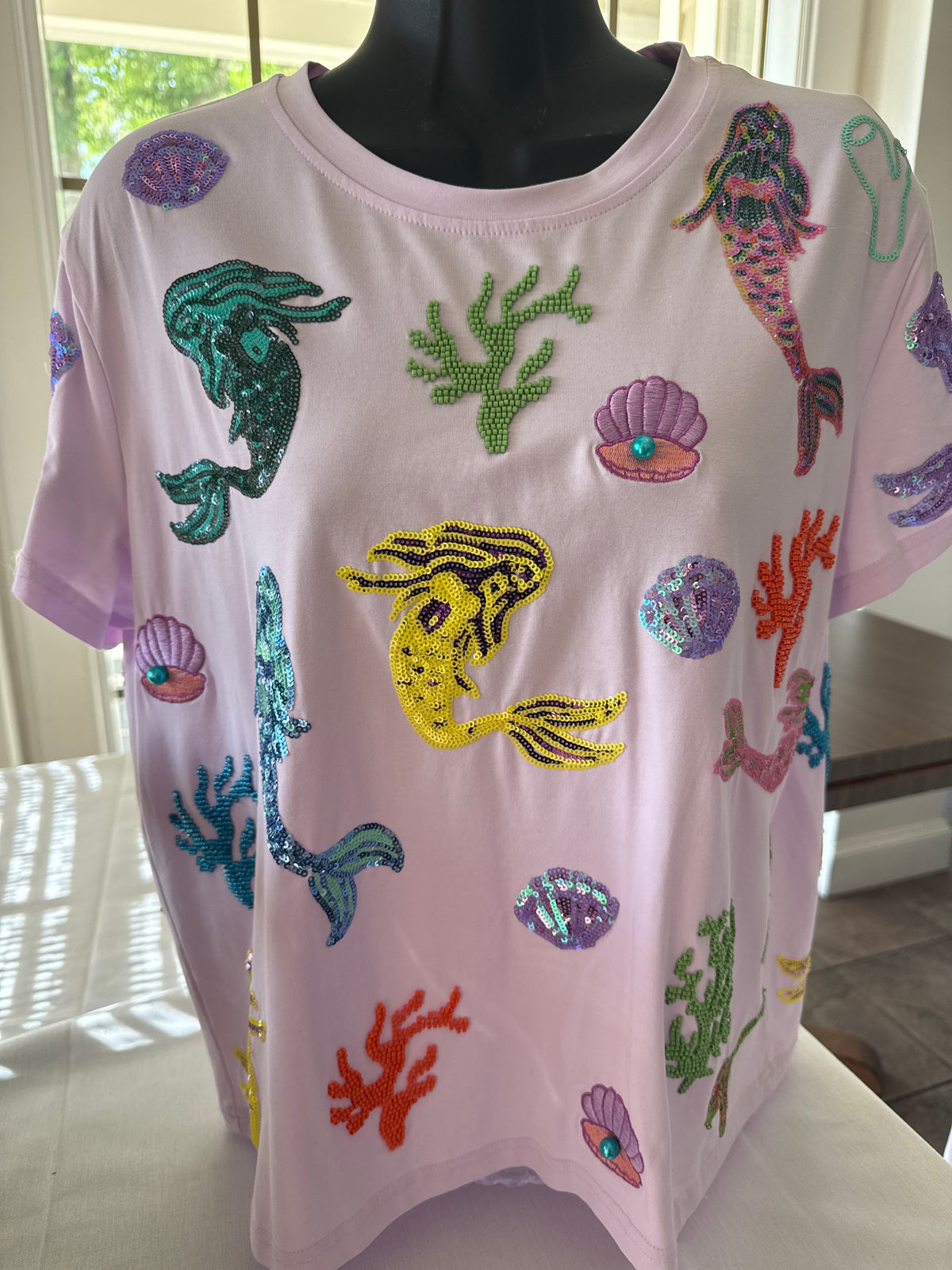Queen of Sparkles-Lavender Mermaids Tee