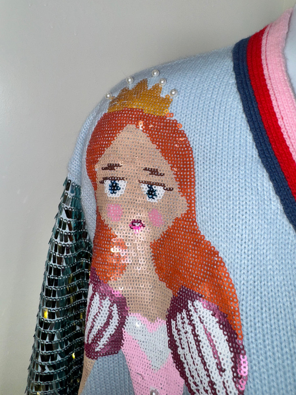 Queen of Sparkle - Lt. Blue Disco Nutcracker Cardigan