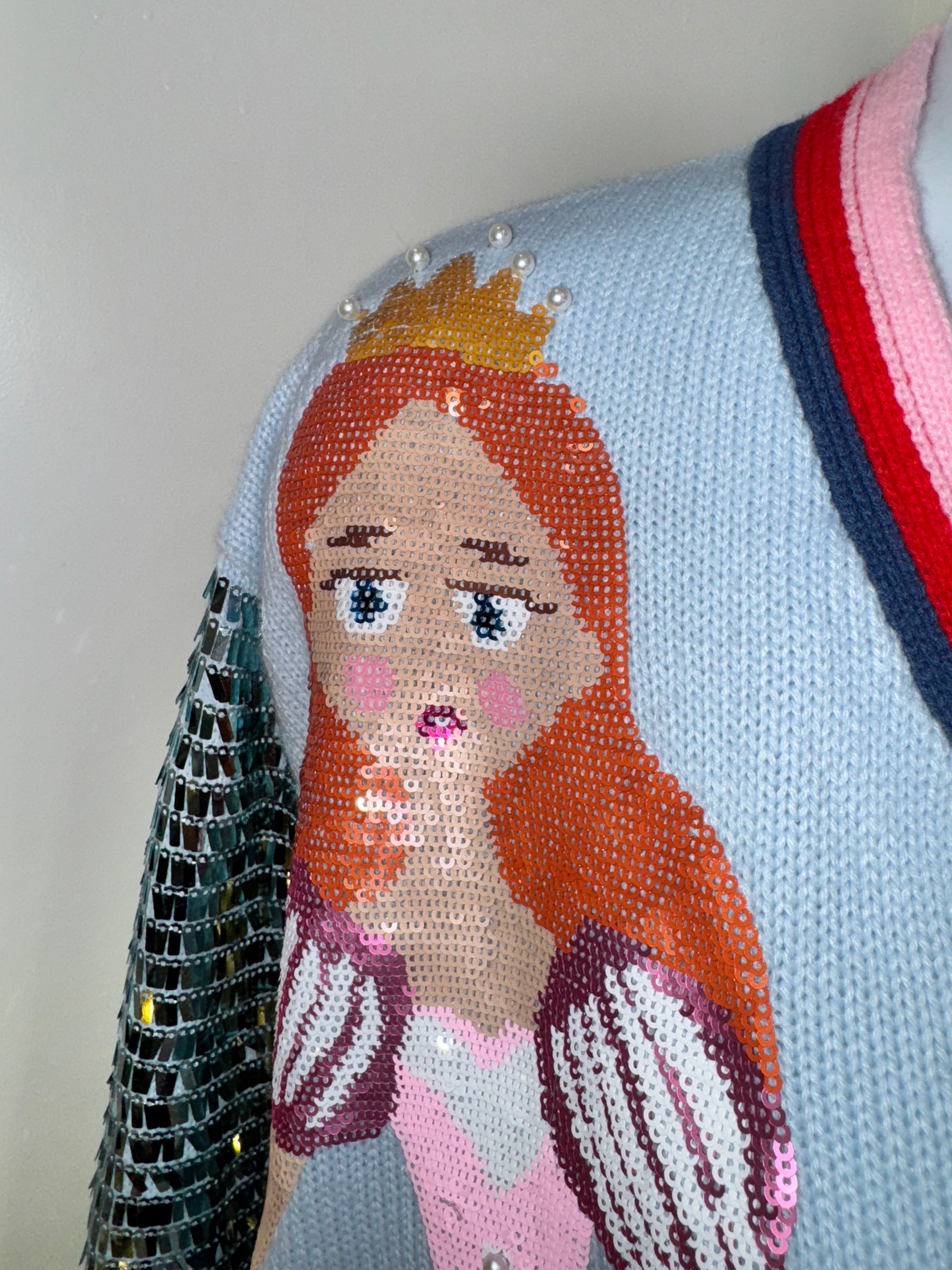 Queen of Sparkle - Lt. Blue Disco Nutcracker Cardigan