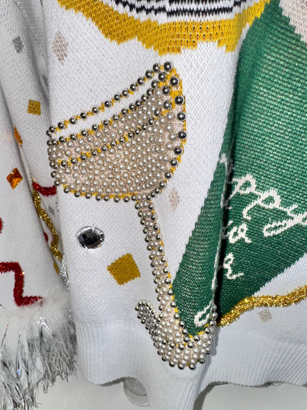 Queen of Sparkle - NYE Sweater White