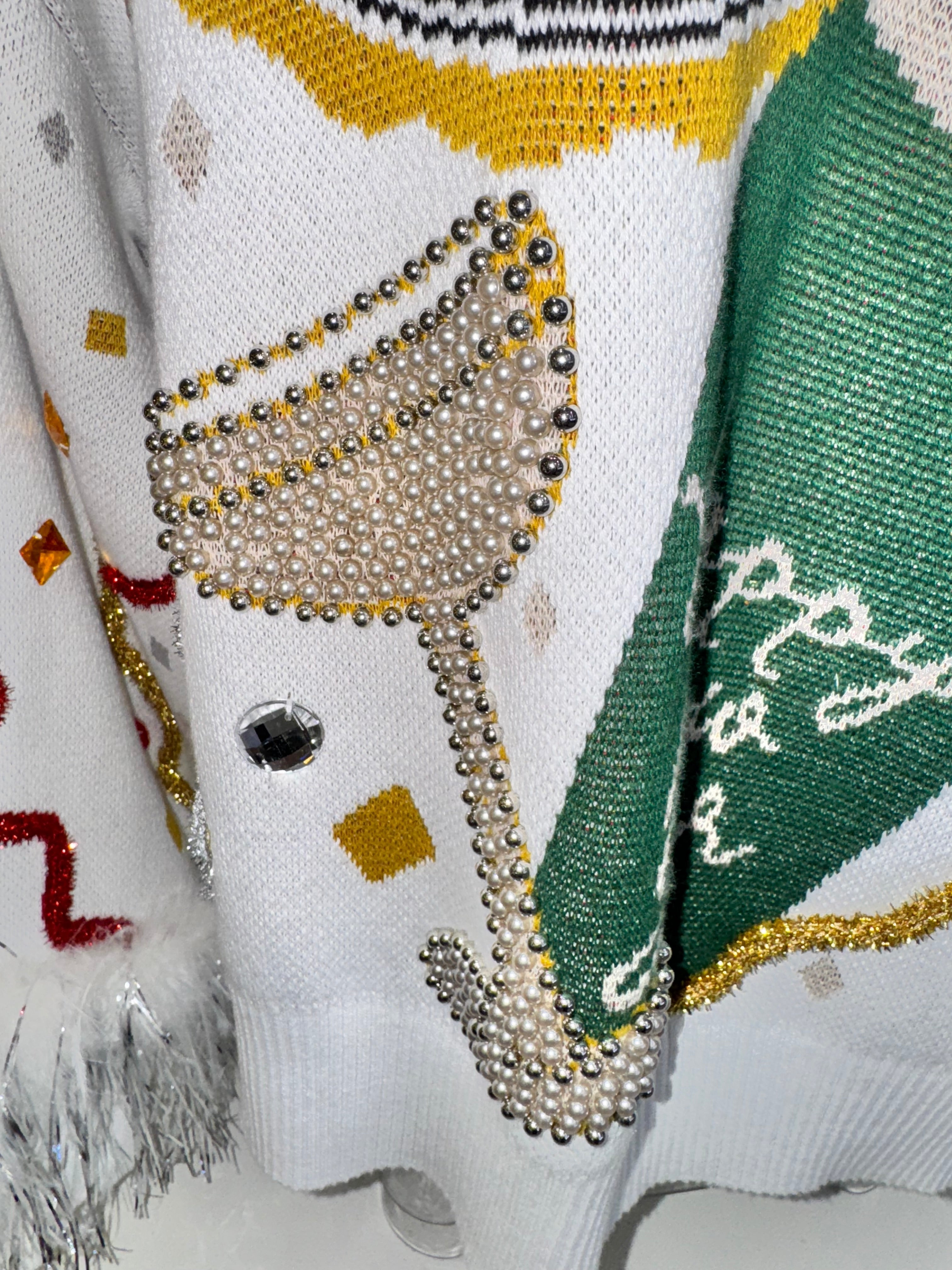 Queen of Sparkle - NYE Sweater White