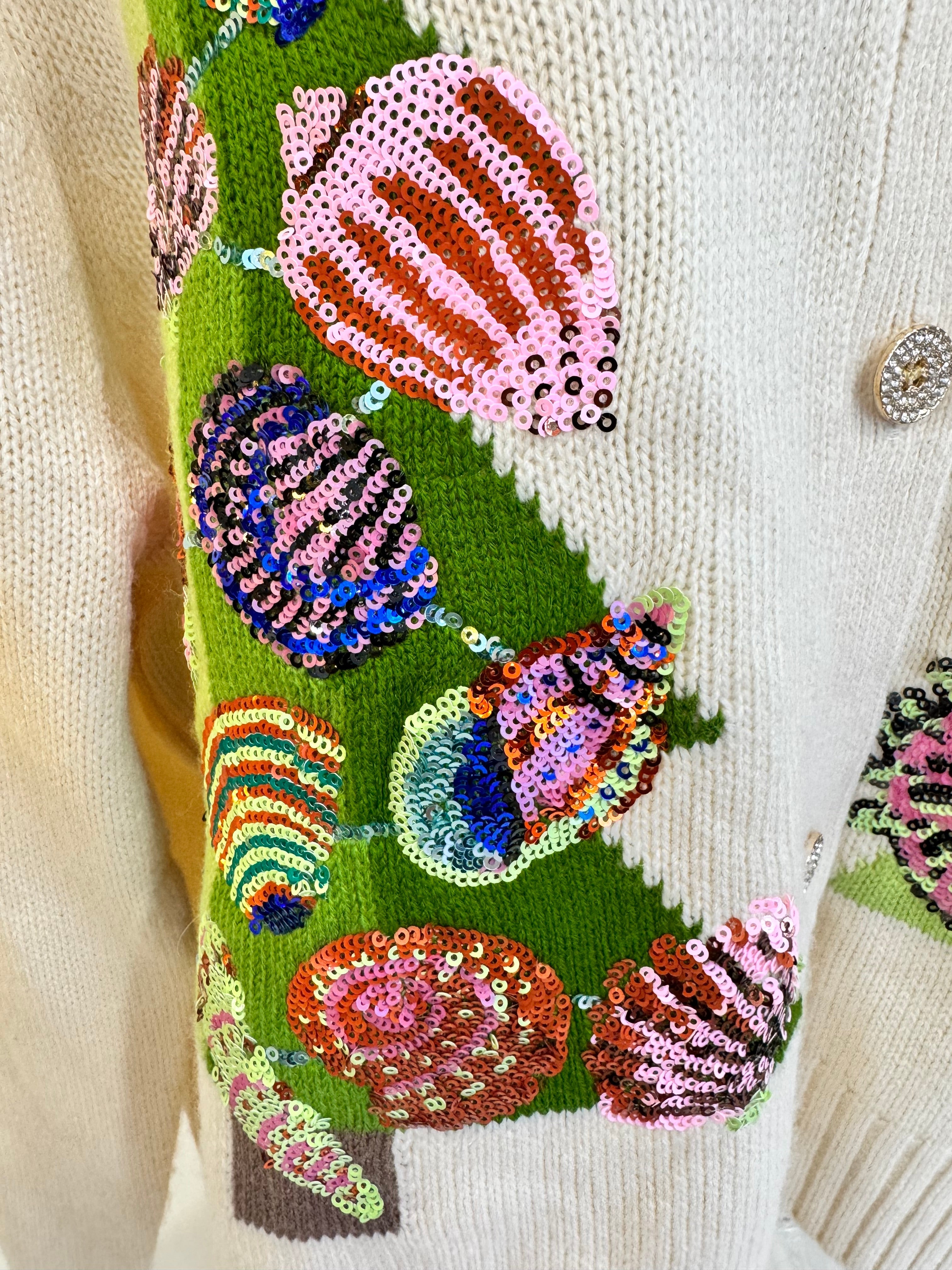 Queen of Sparkles-Seashell Cardigan