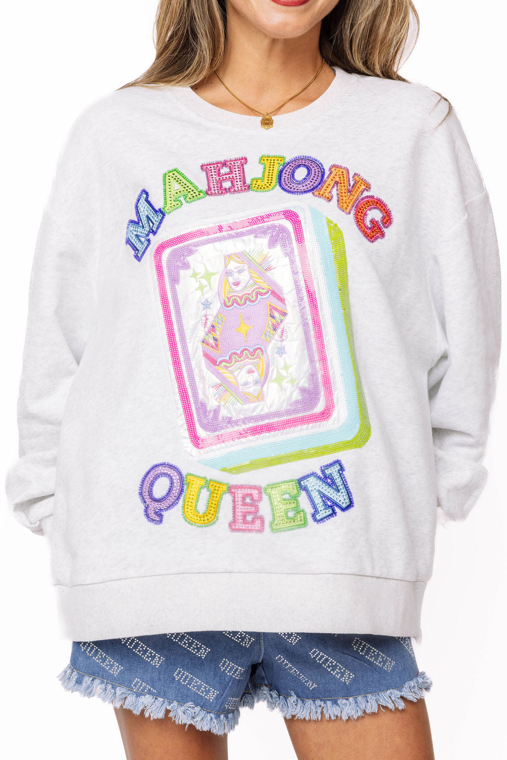 Queen of Sparkles Mahjong Queen Sweatshirt