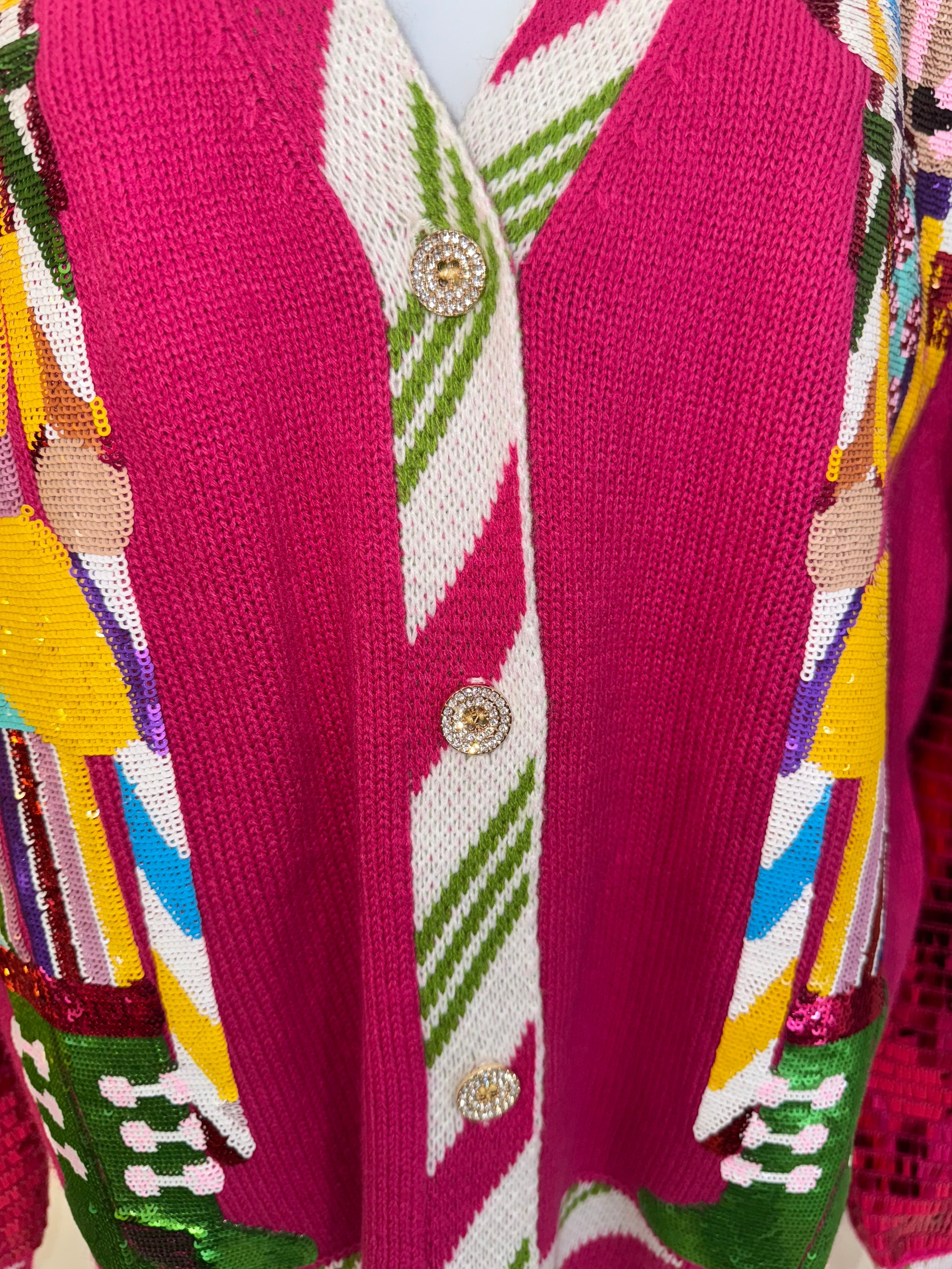 Queen of Sparkle - Pink Disco Nutcracker Cardigan