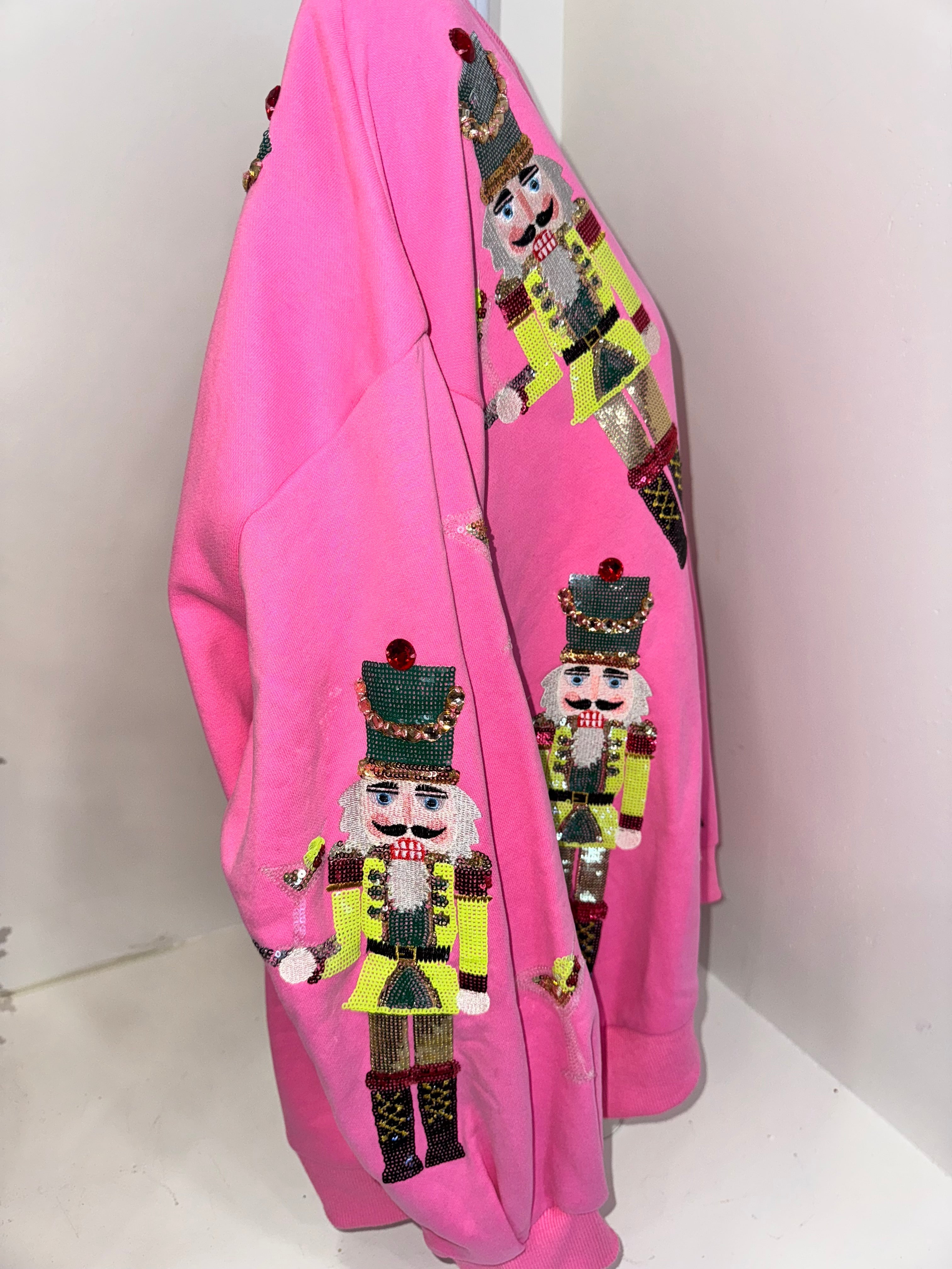 Queen of Sparkle - Pink Nutcracker Martini Sweatshirt