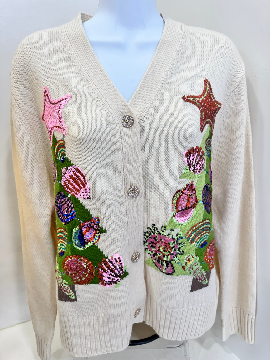 Queen of Sparkles-Seashell Cardigan