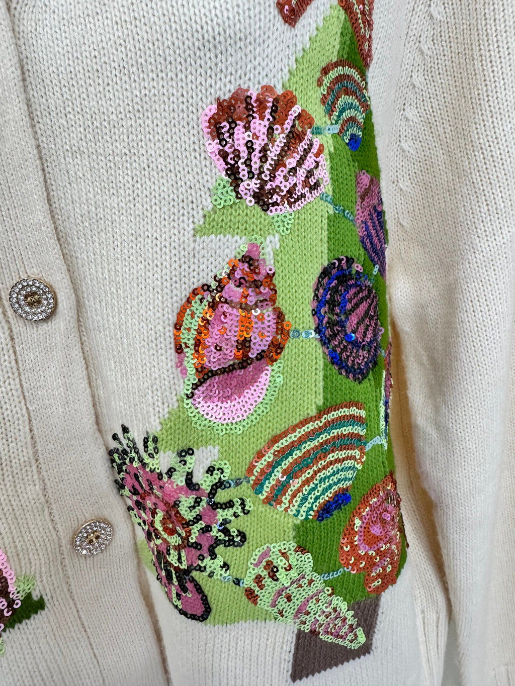 Queen of Sparkles-Seashell Cardigan