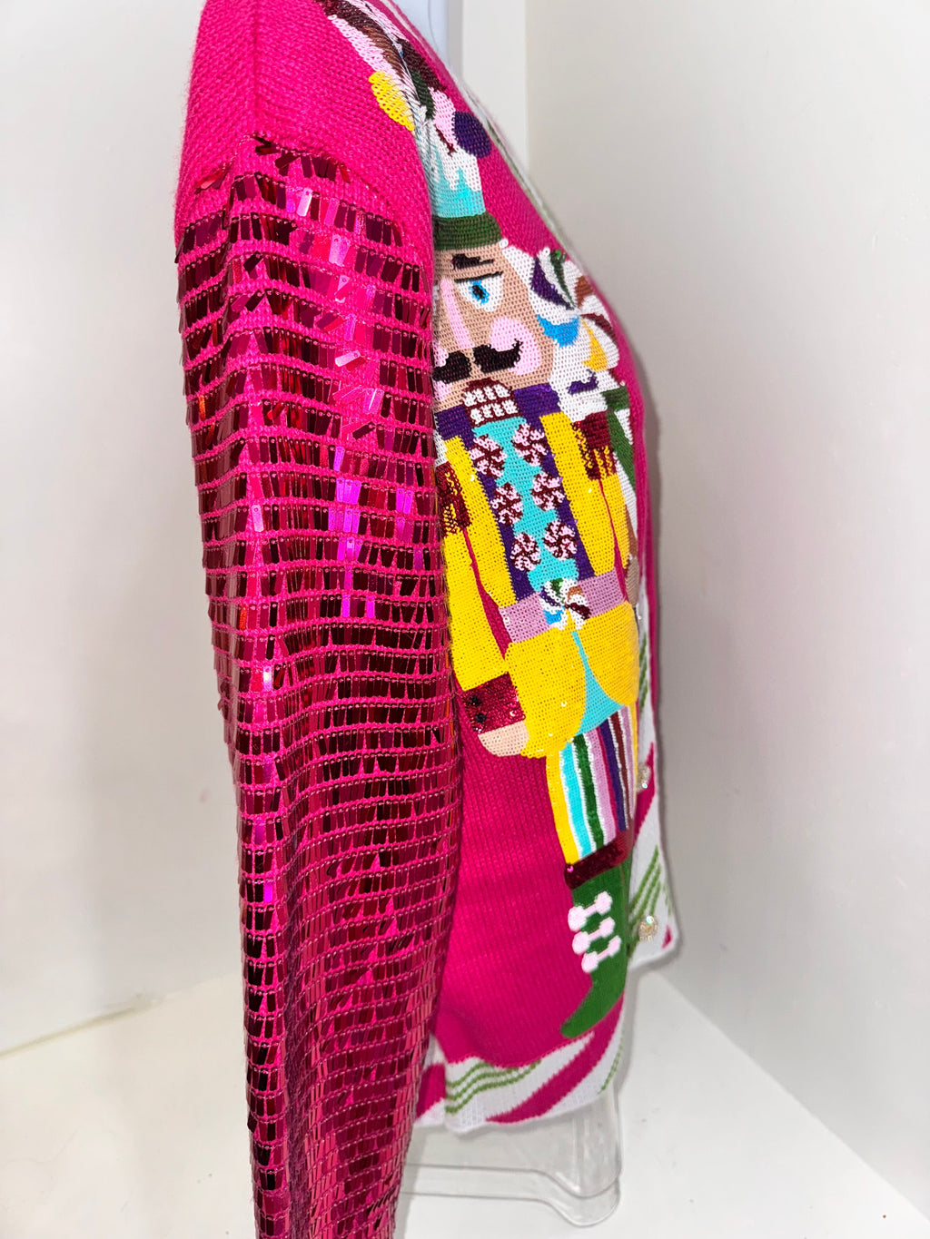 Queen of Sparkle - Pink Disco Nutcracker Cardigan