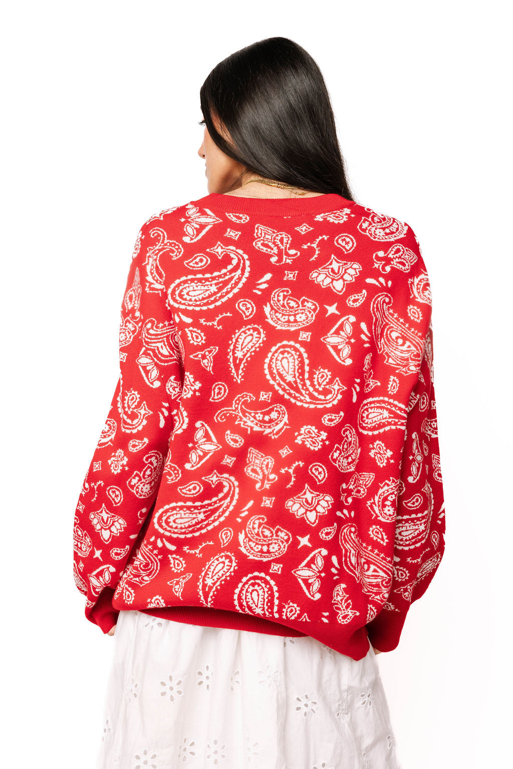 Queen of Sparkles Red Paisley Cowboy Santa