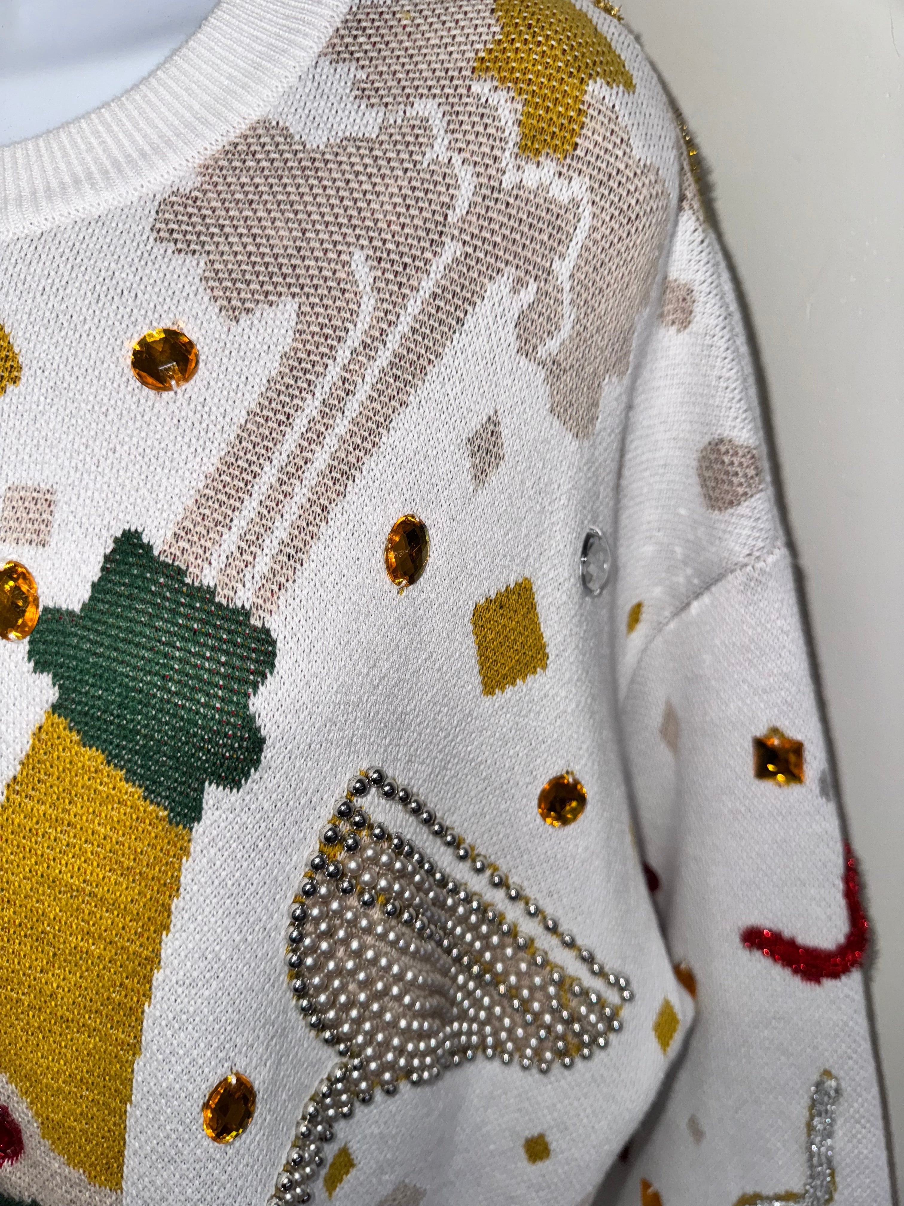 Queen of Sparkle - NYE Sweater White