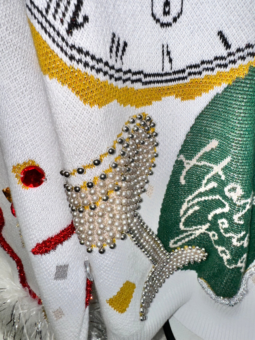 Queen of Sparkle - NYE Sweater White