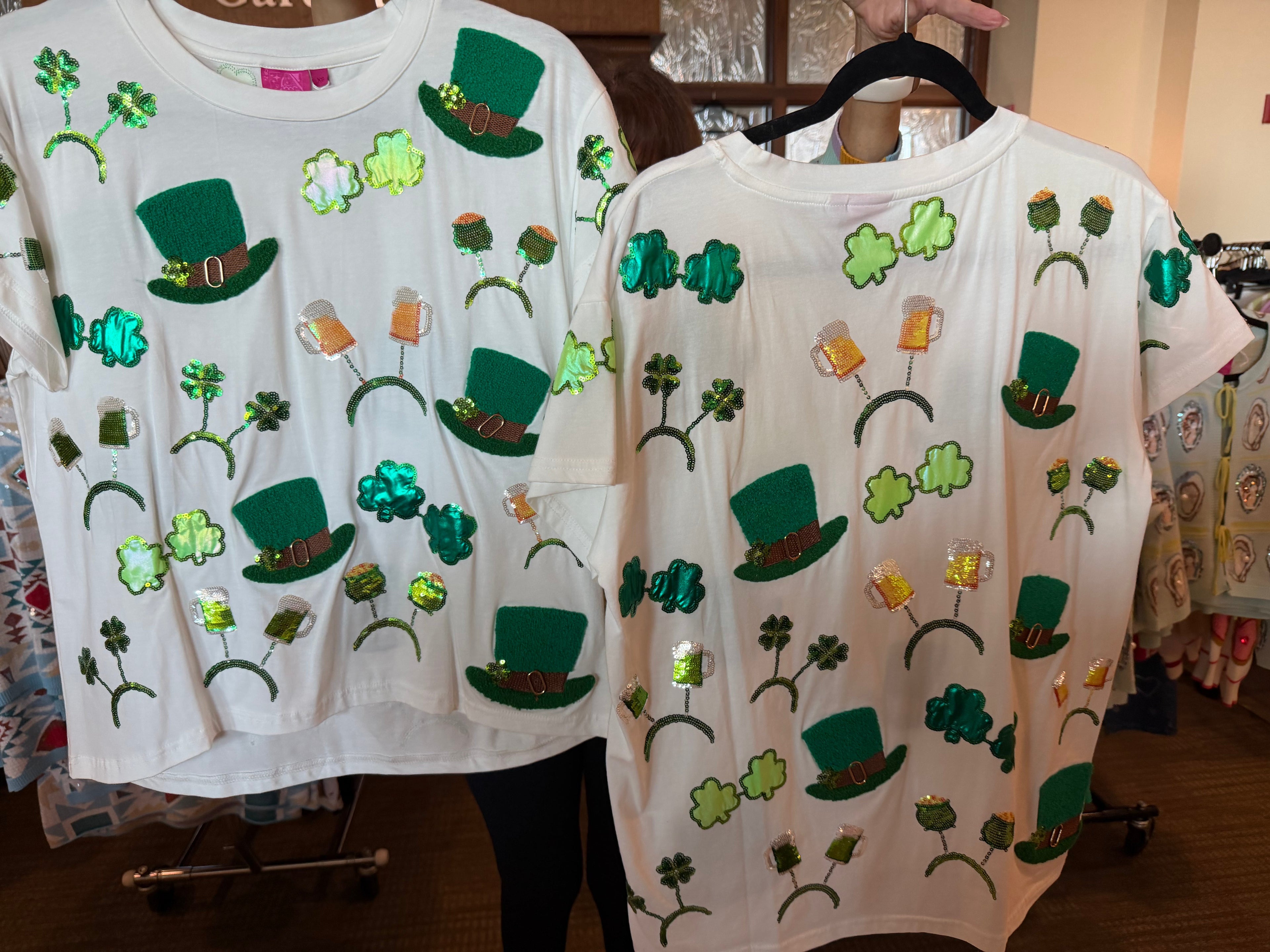 Queen of Sparkles - Shamrock hats on tshirts