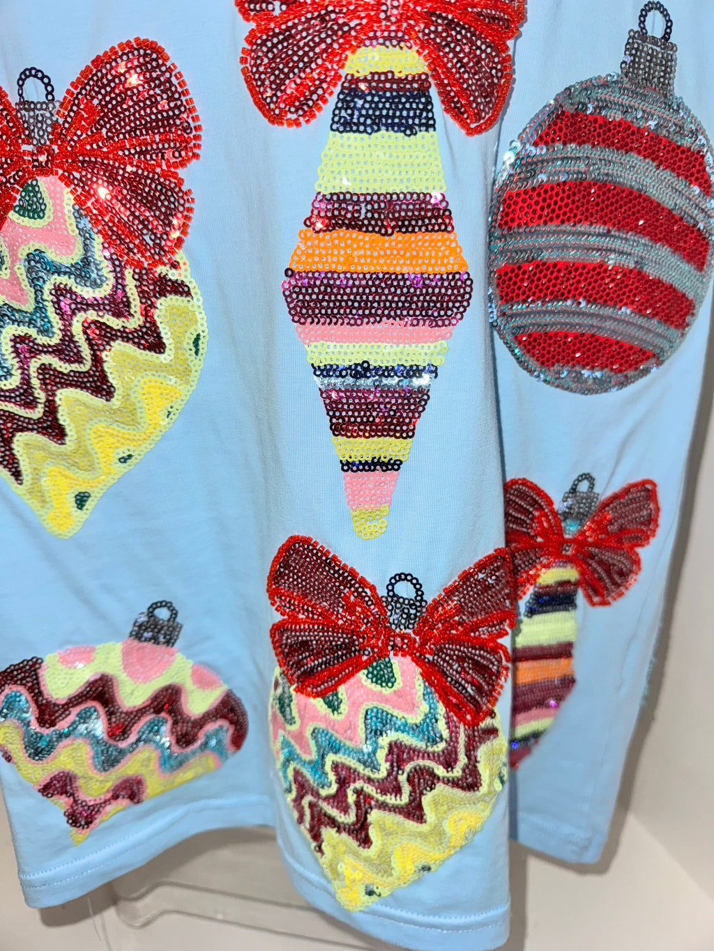 Queen of Sparkles-Light Blue Ornament T-shirt