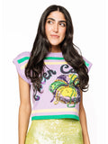 Queen of Sparkles - Lavender Queen Cake Knit Top