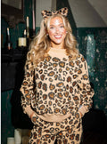 Queen of Sparkles-Leopard Mock Neck Sweatshirt
