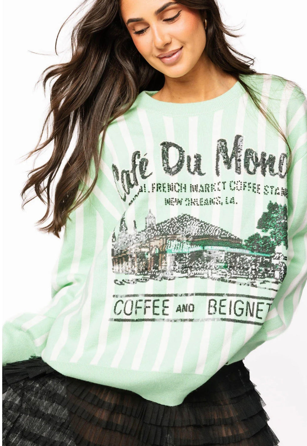 Queen of Sparkle-Cafe Du Monde Sweater