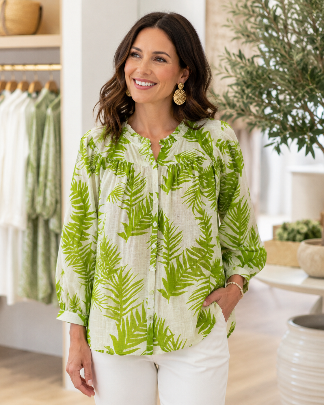 Ivy Jane Green Palm Top