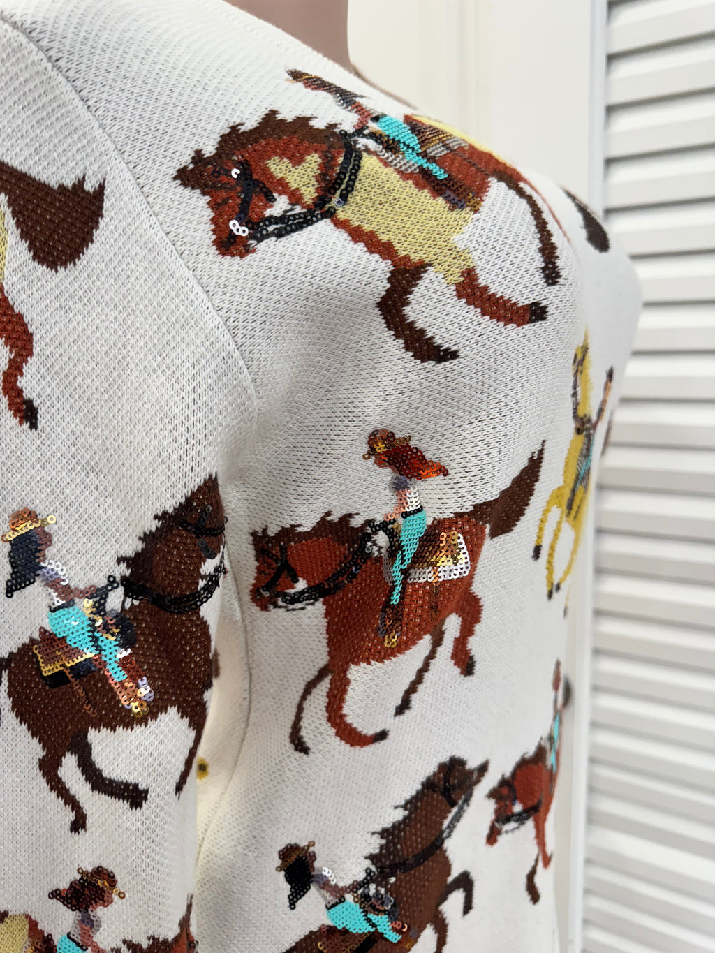 Queen of Sparkles-Horse Riders Sweater Dress