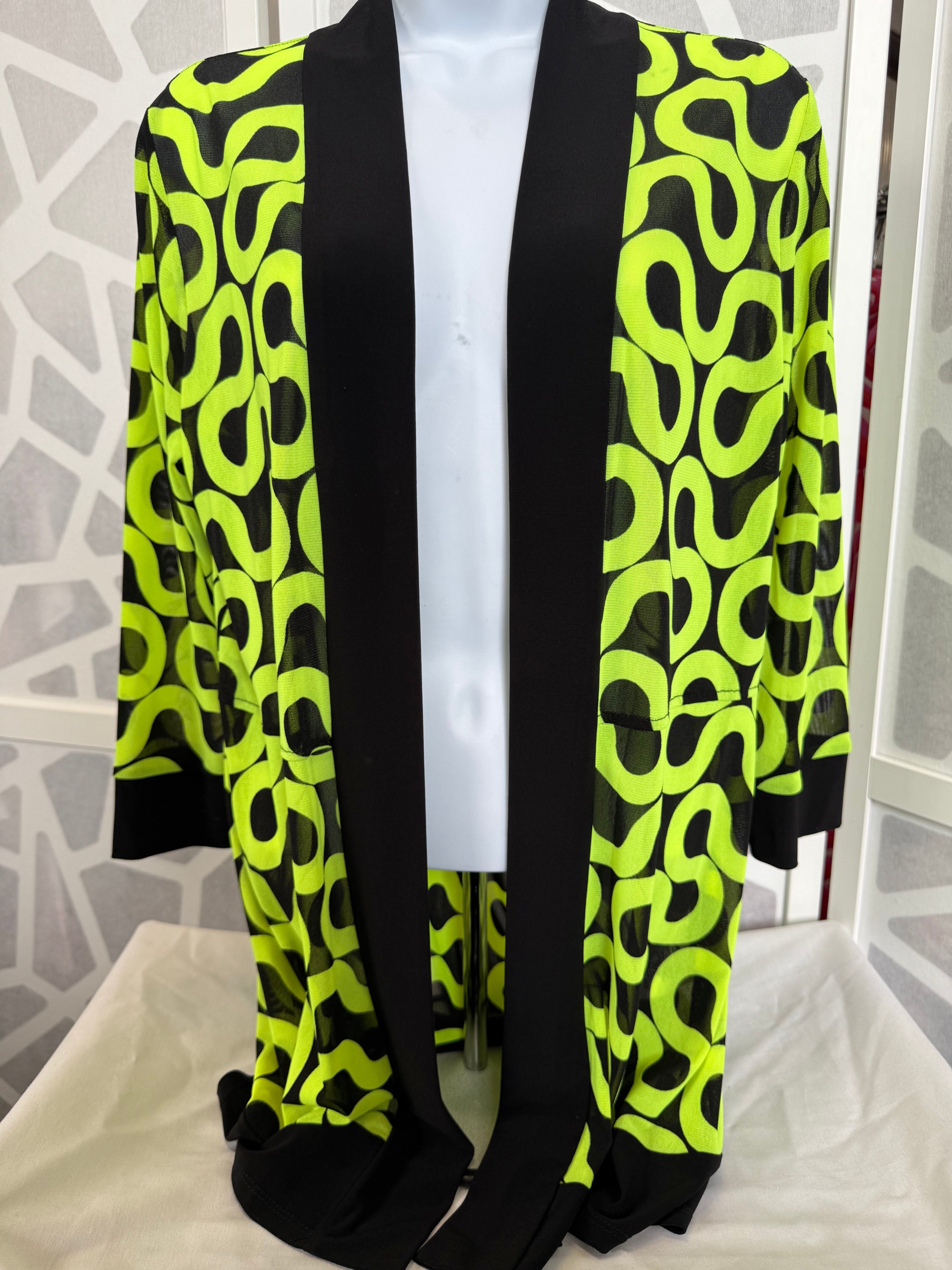 Frank Lyman - Lightweight Jacket Lime Green and Black