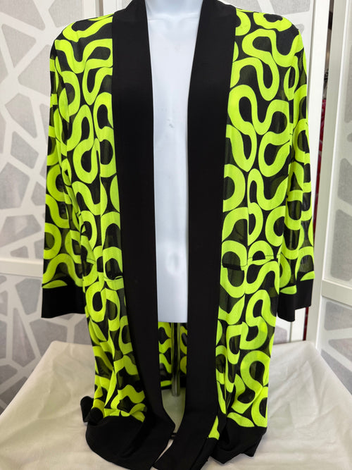 Frank Lyman - Lightweight Jacket Lime Green and Black
