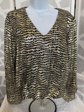 Frank Lyman - Black and Gold Shimmer Top