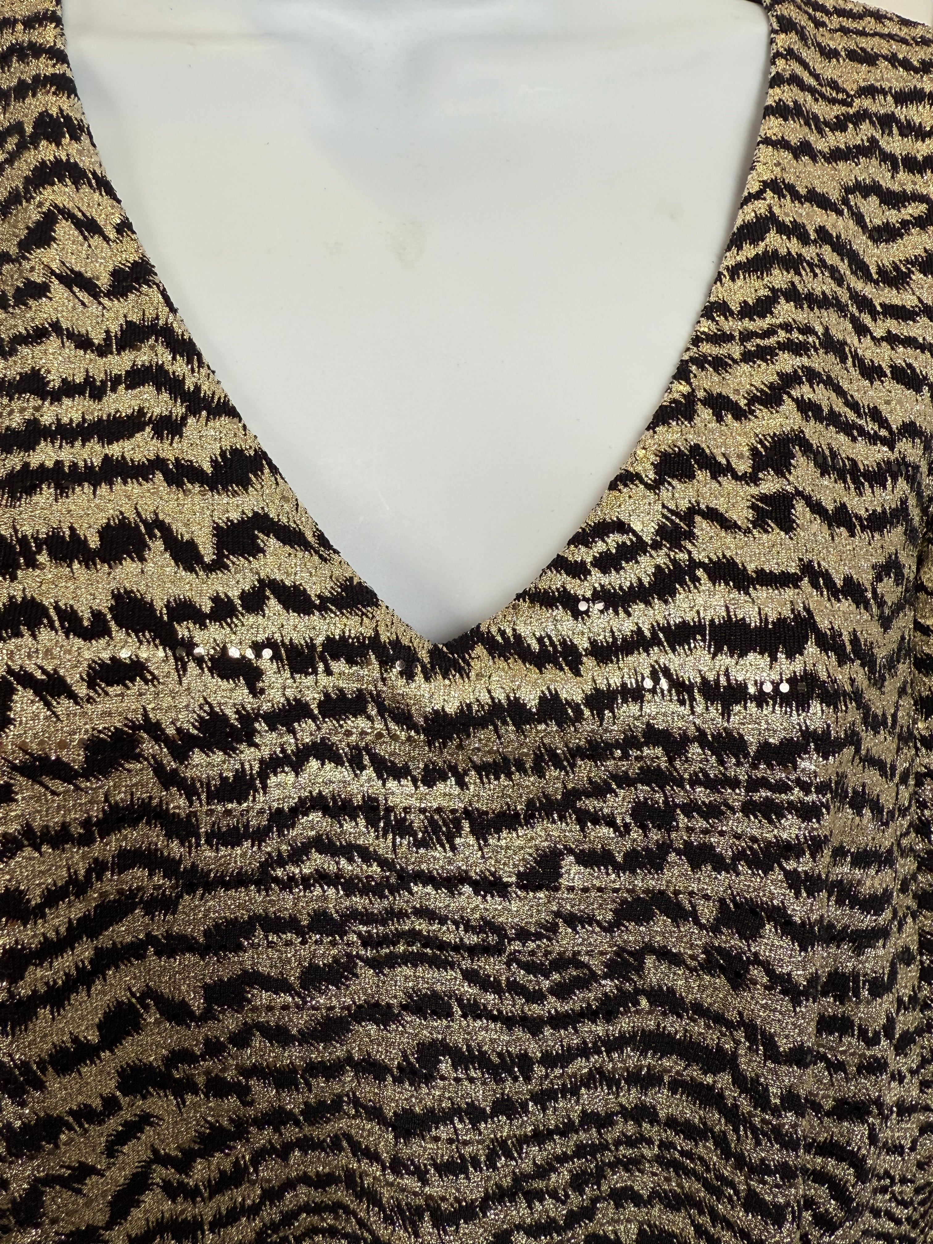 Frank Lyman - Black and Gold Shimmer Top