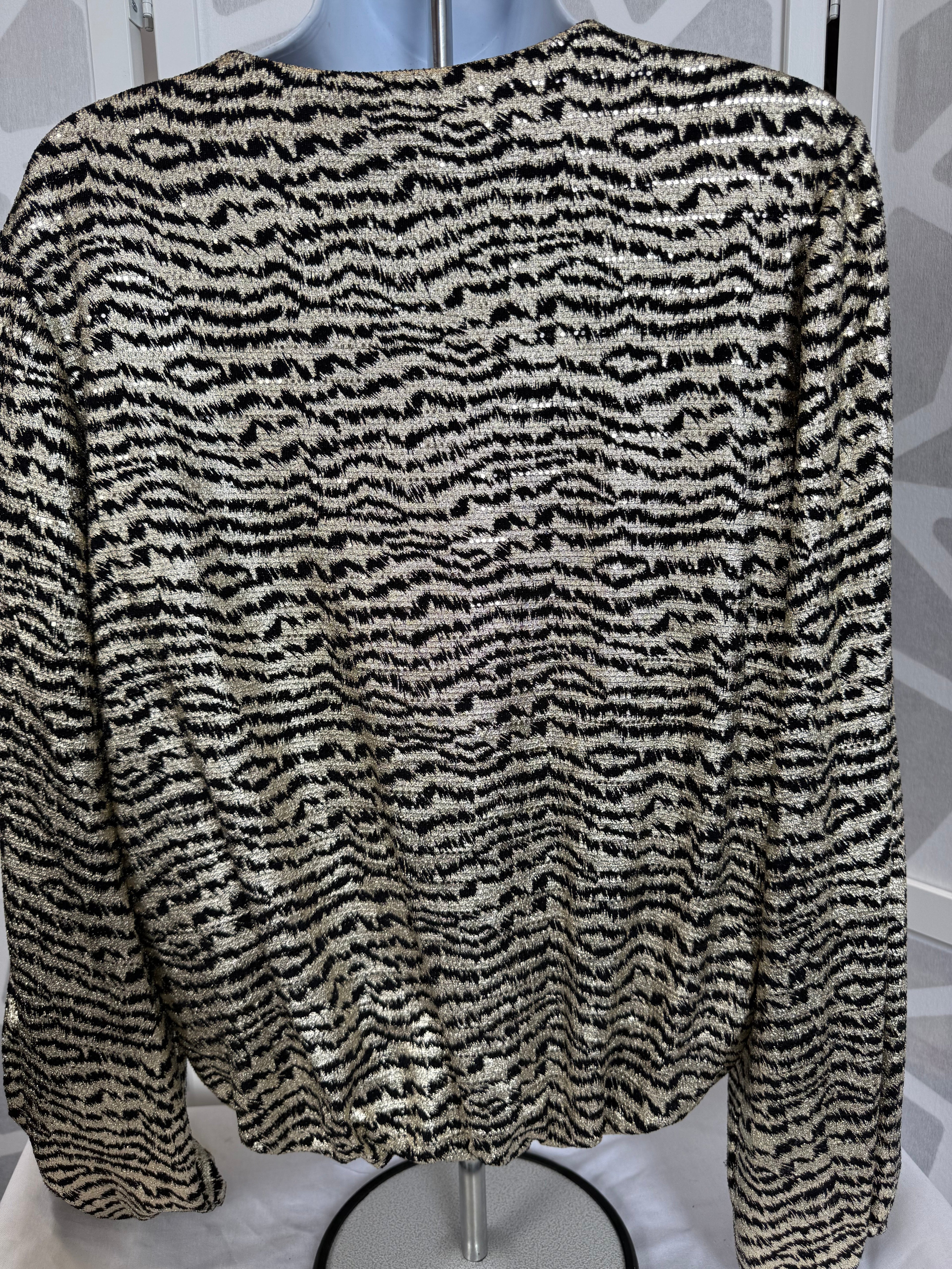 Frank Lyman - Black and Gold Shimmer Top