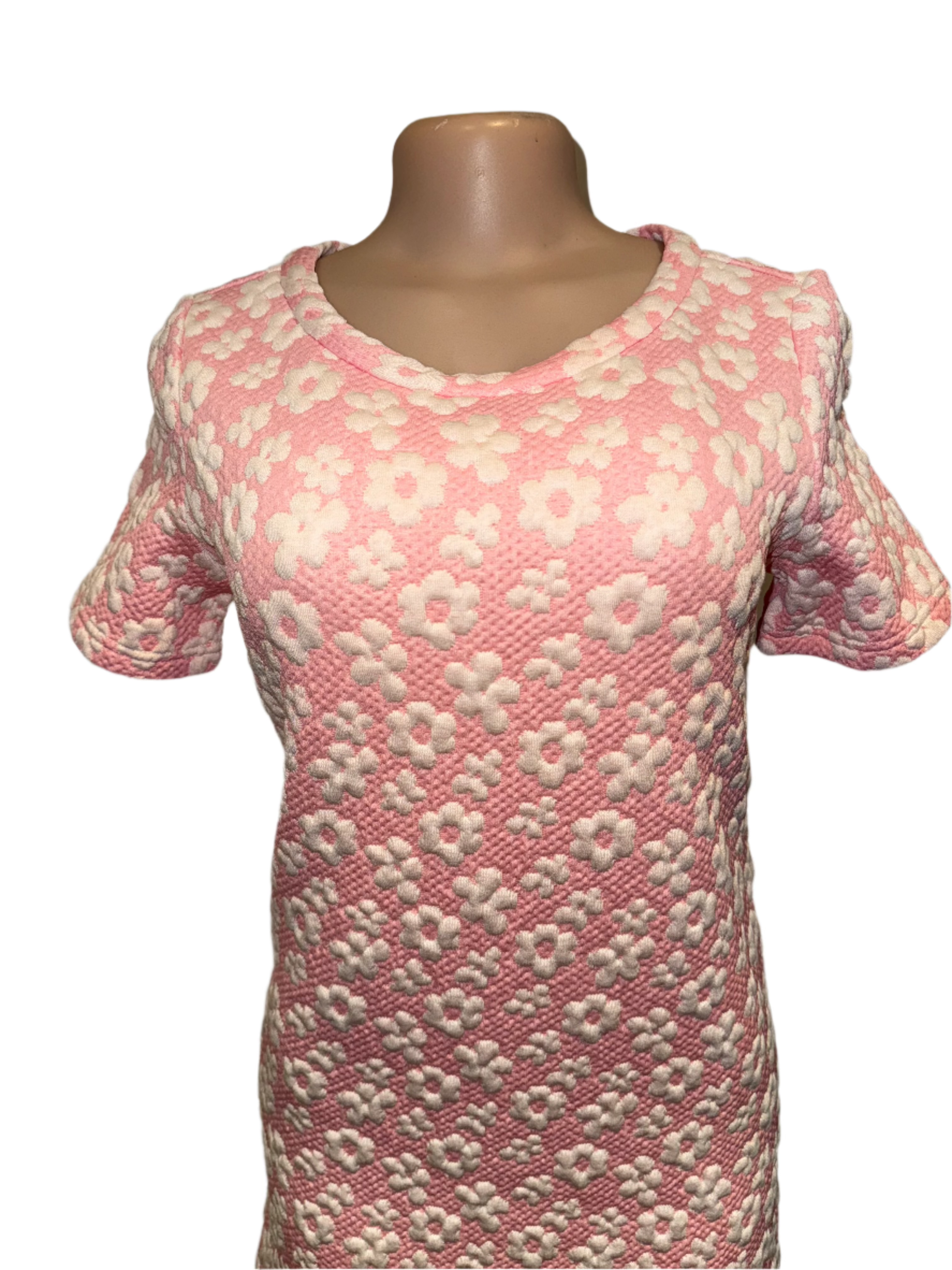 Tyler Böe - Pink Textured Dress with Daisies