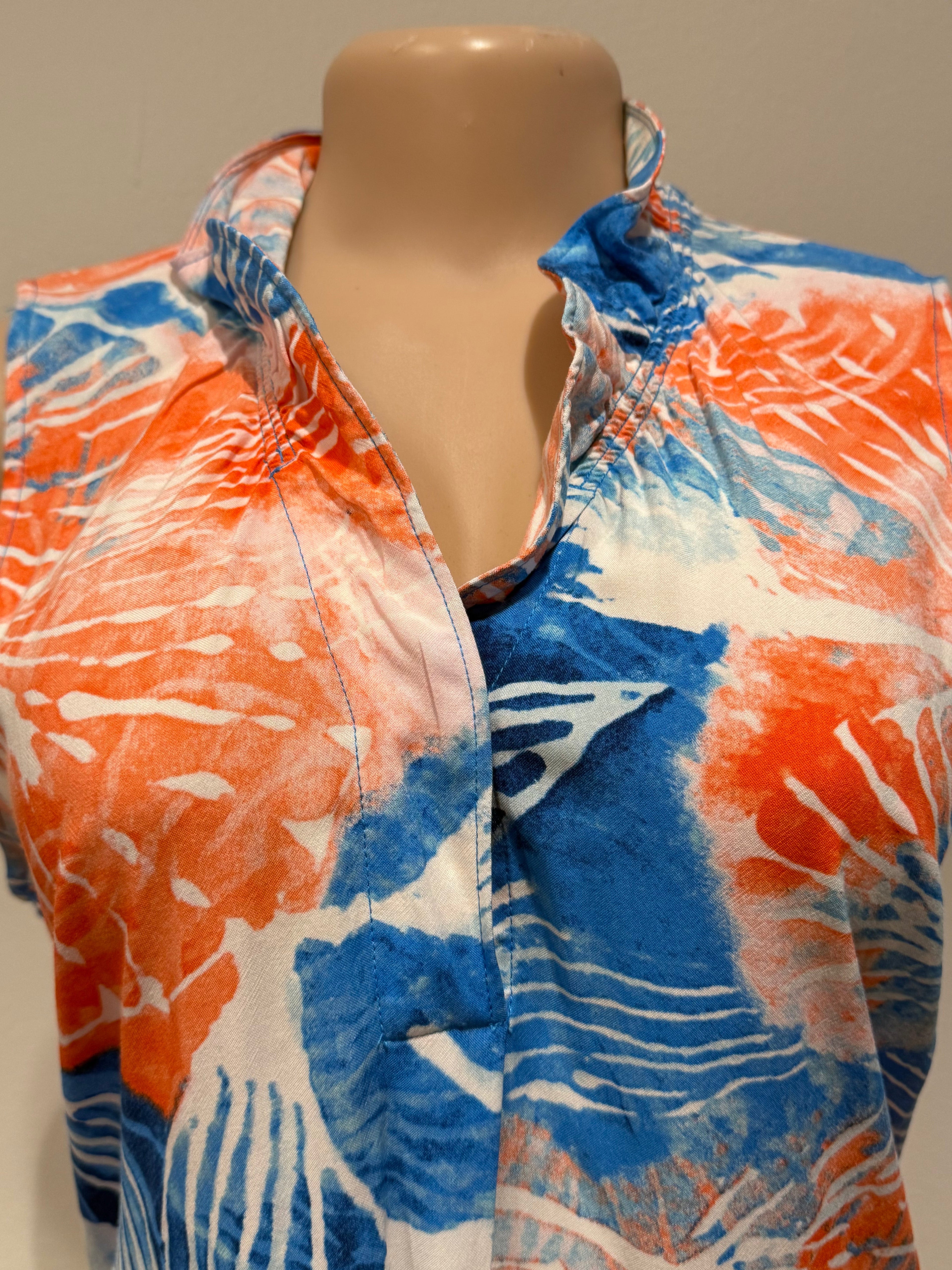 Nic and Zoe - Coral Tie-Dye Midi Dress