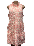 Tyler Böe - Pink Textured Tiered Dress with Daisies
