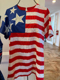 Queen of Sparkles - American Flag Mini Dress