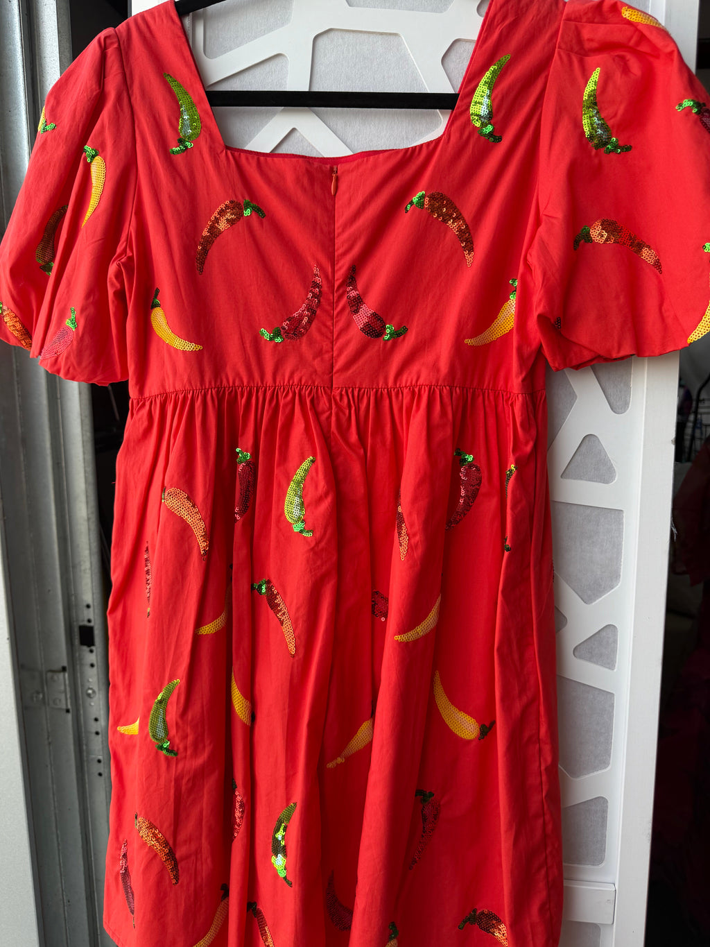 Queen of Sparkles - Orange Chili Peppers Dress