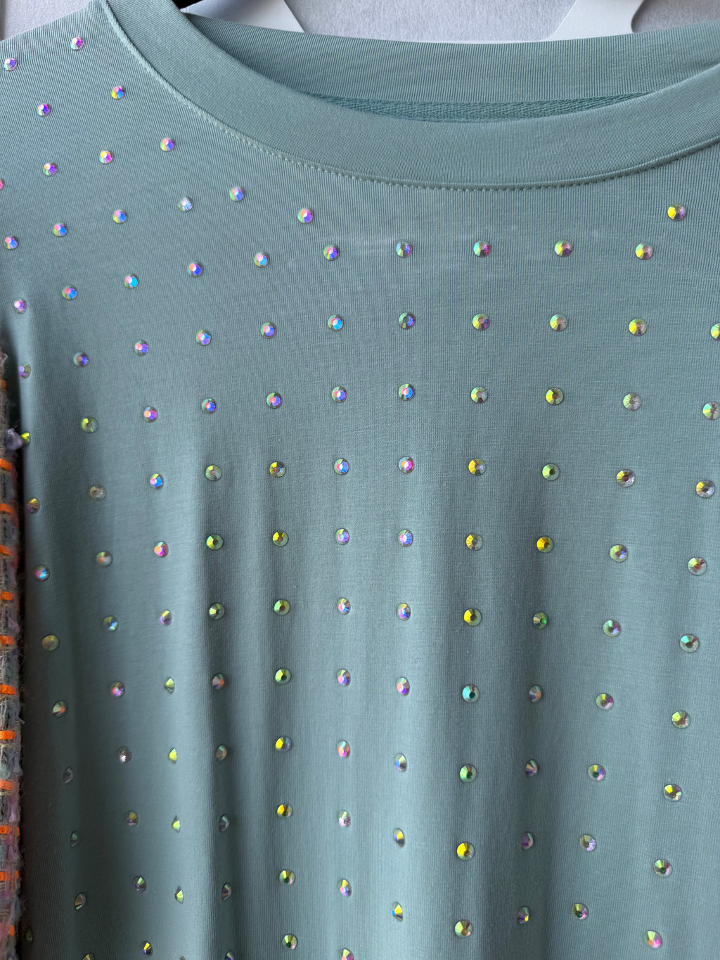 Queen of Sparkles - Light Blue Sparkle Dress Plaid Sleeves