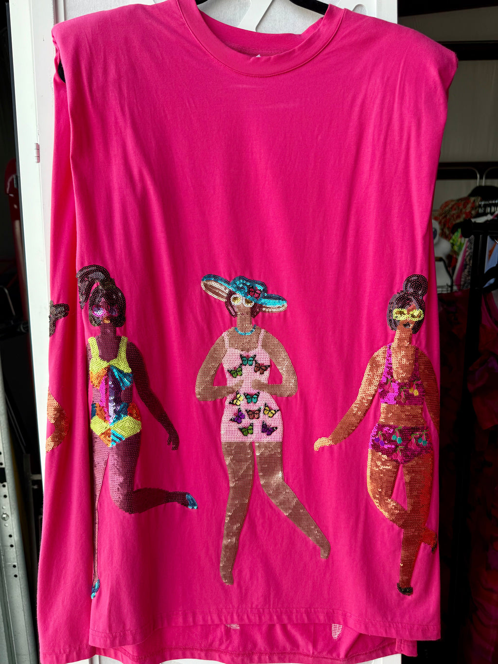 Queen of Sparkles - Pink People Mini Dress
