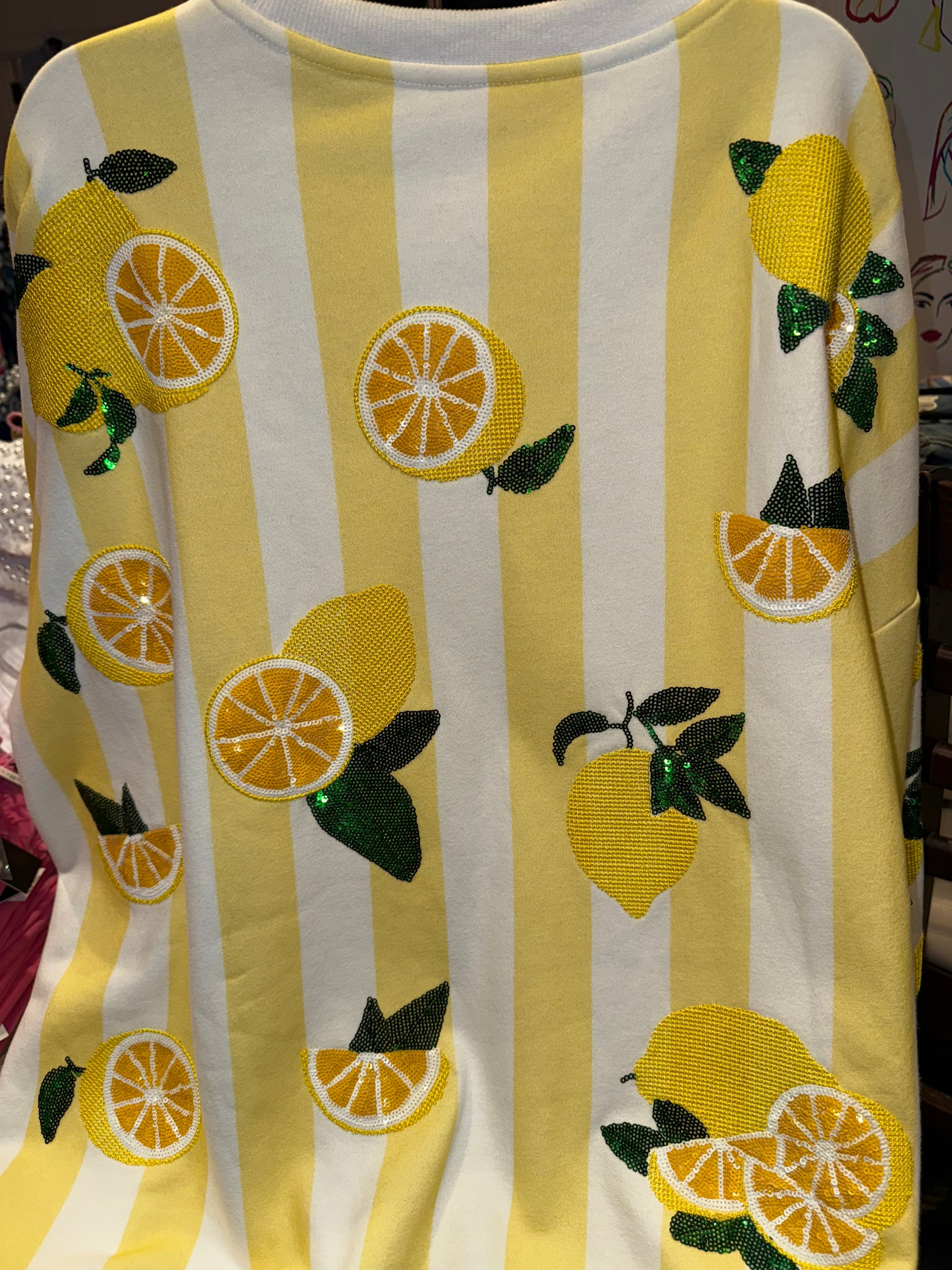 Queen of Sparkles - Lemon Sweatshirt