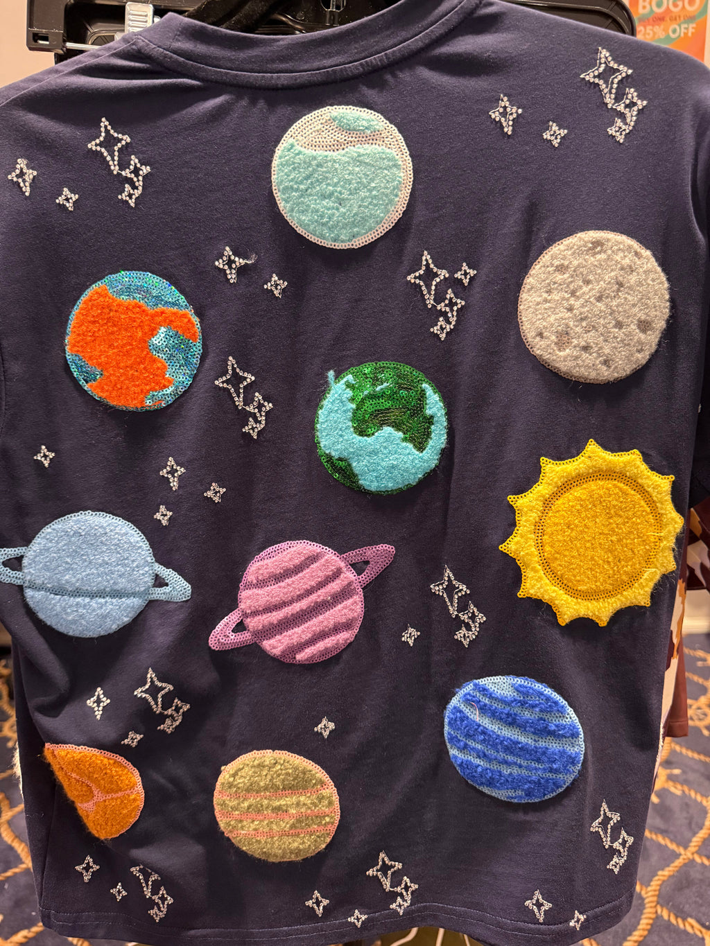 Queen of Sparkles - Planets Tee