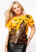 Queen of Sparkles-Halloween House Scene Tee