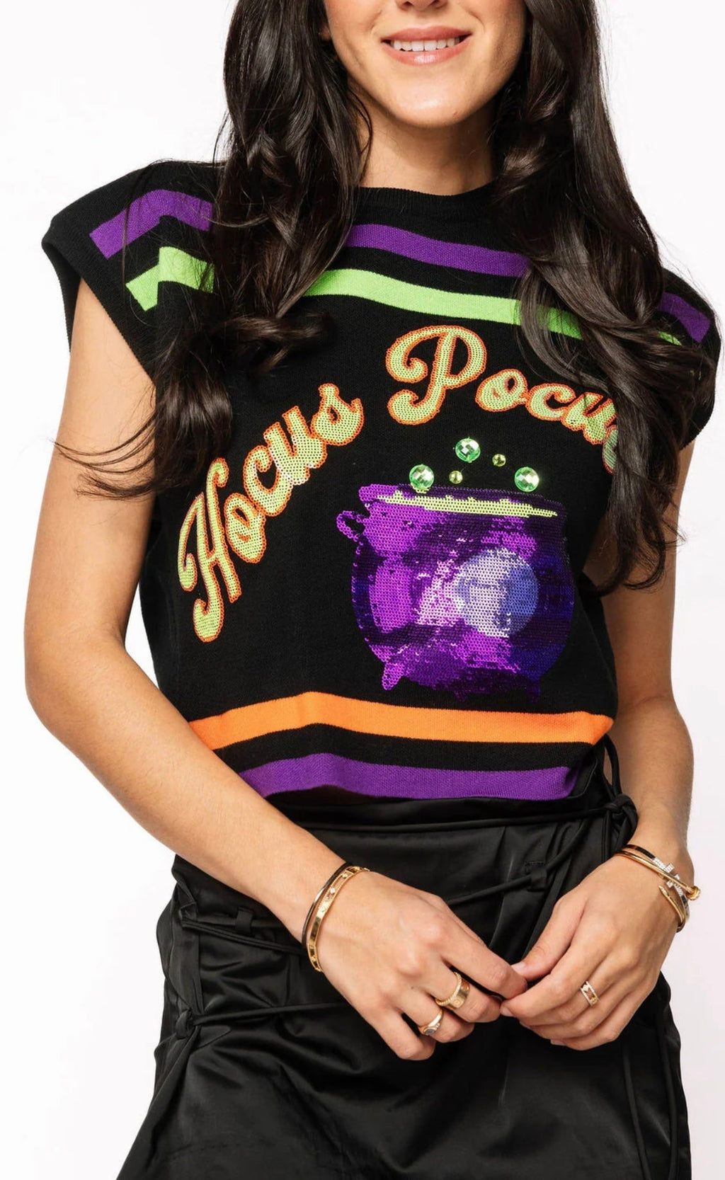 Queen of Sparkles-Hocus Pocus Knit Top