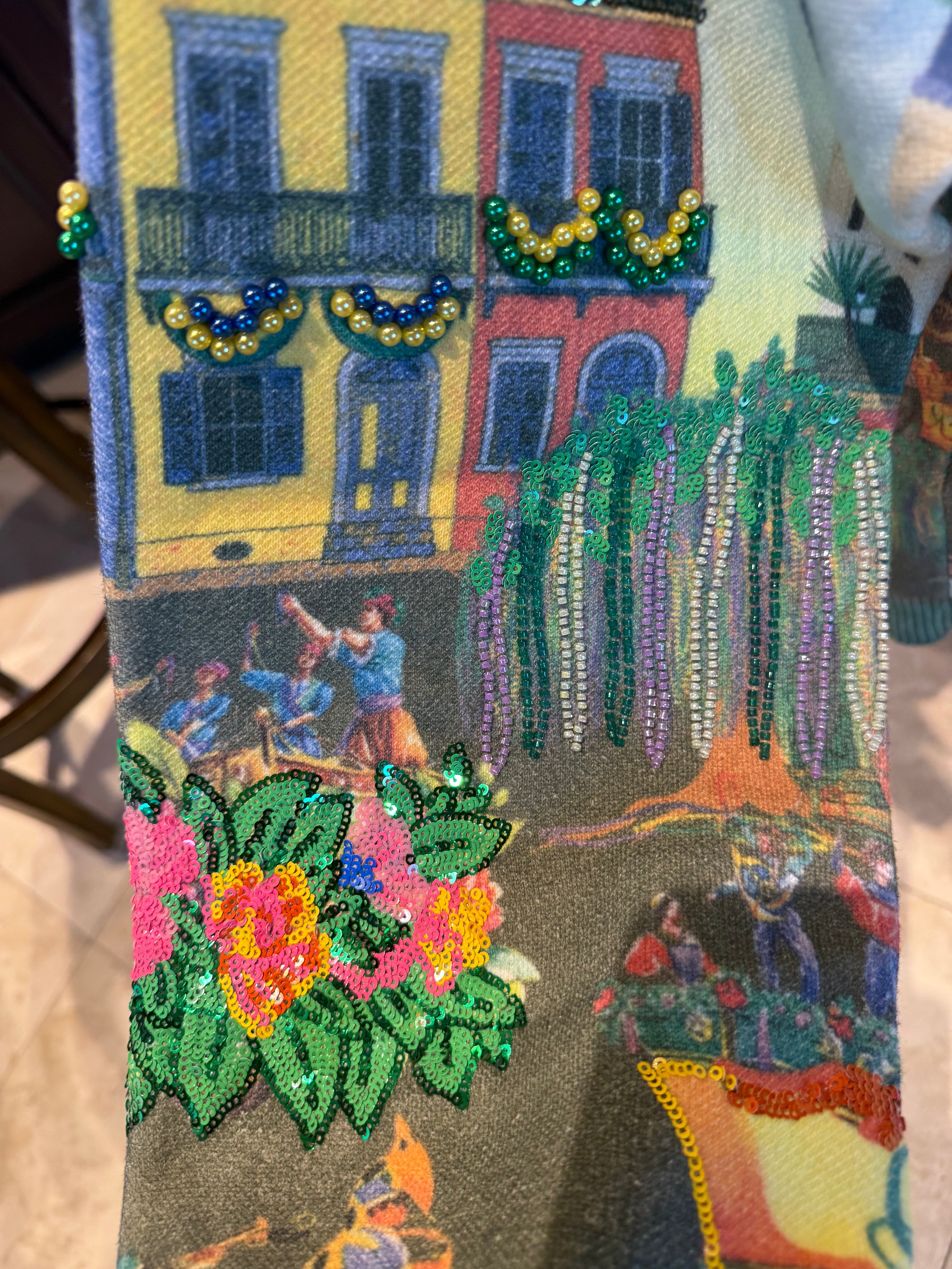 Queen of Sparkles-Mardi Gras Parade Cardigan