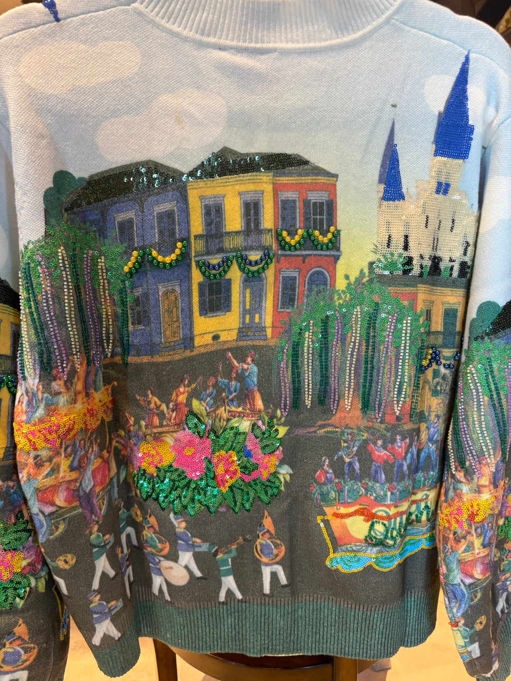 Queen of Sparkles-Mardi Gras Parade Cardigan