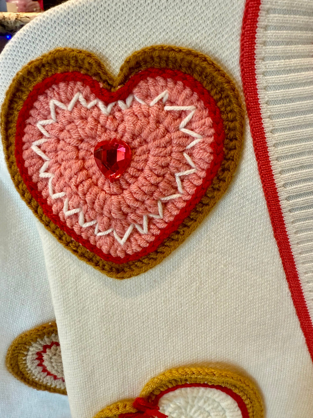 Queen of Sparkles - Crochet Heart Cardigan