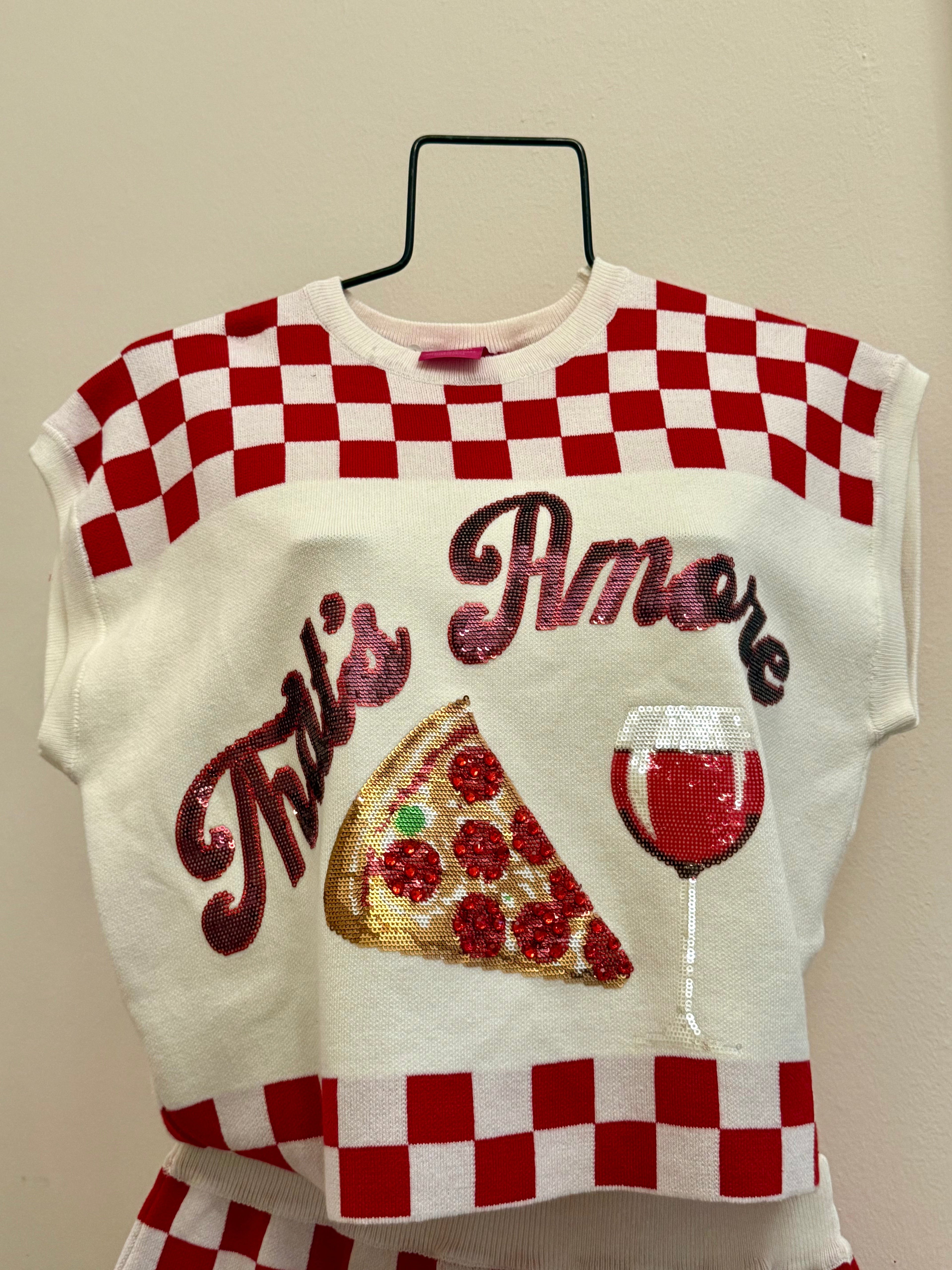 Queen of Sparkles - That's Amore Cap Sleeve Sweater