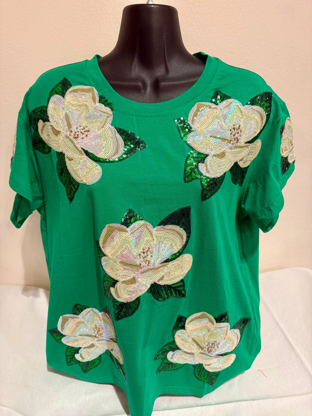 Queen of Sparkles - Green Magnolia Tee