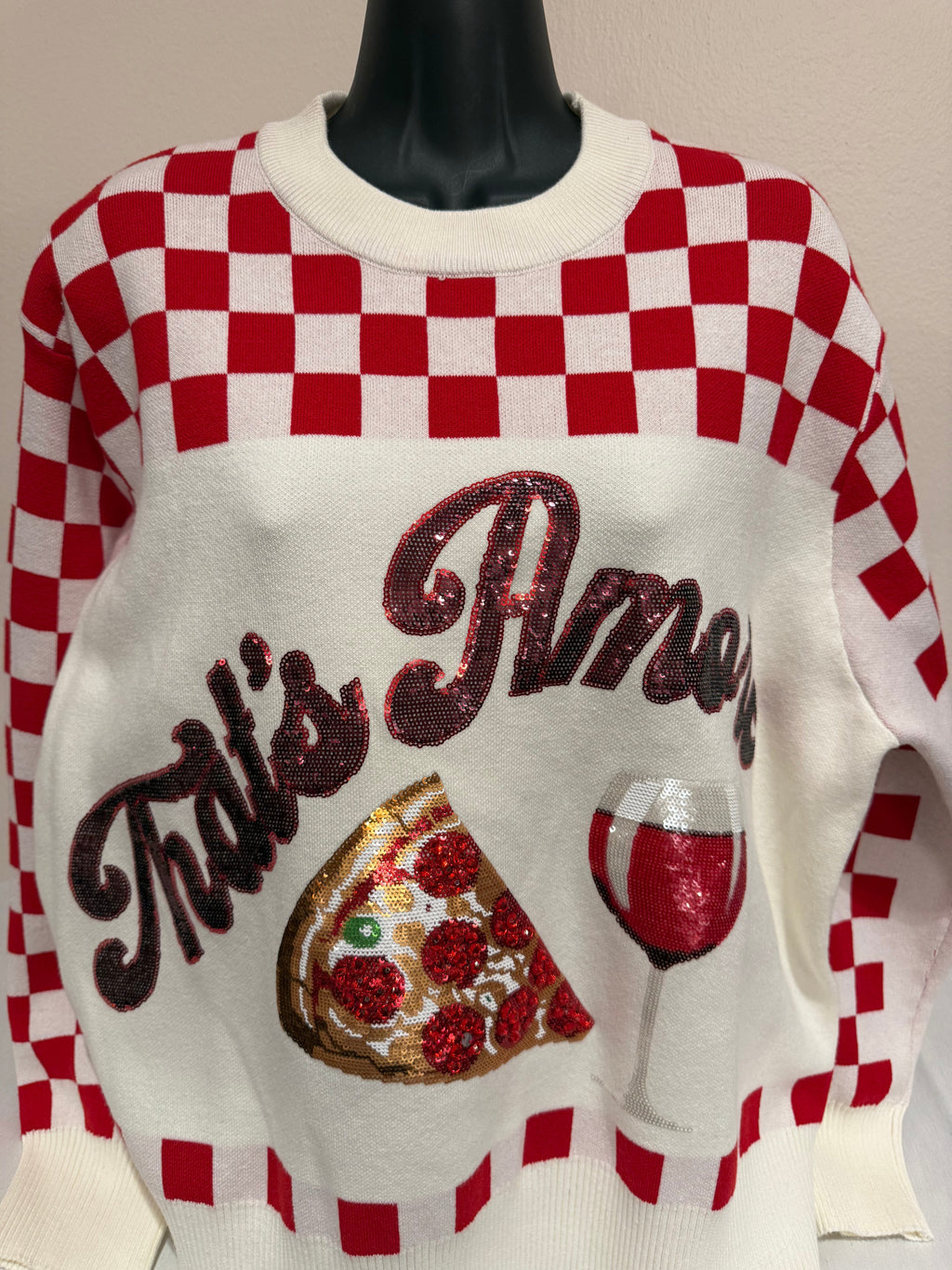 Queen of Sparkles - That's Amore Long Sleeve Sweater