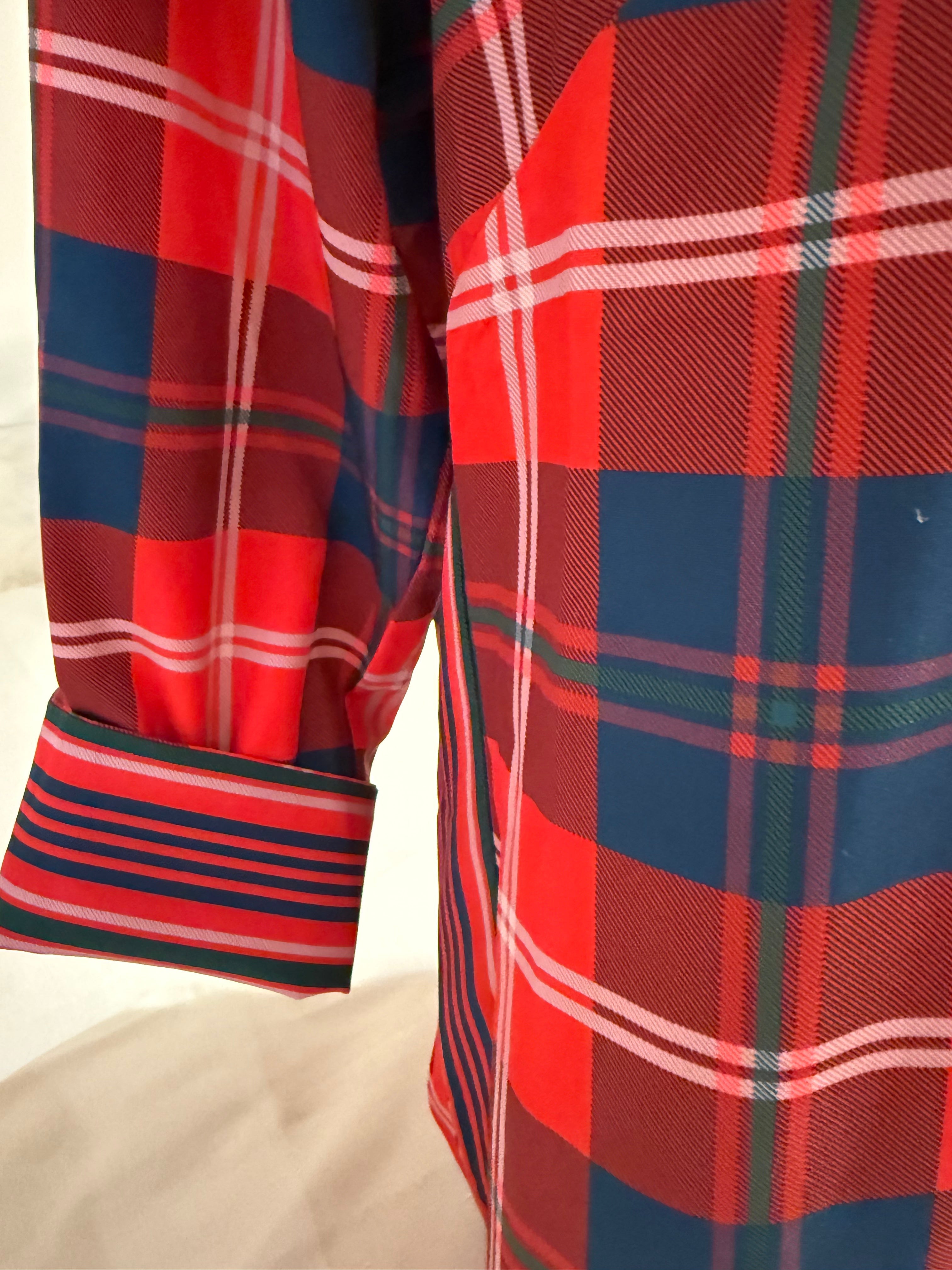 Gretchen Scott - Boyfriend Shirt Button Up Middleton Plaid Red