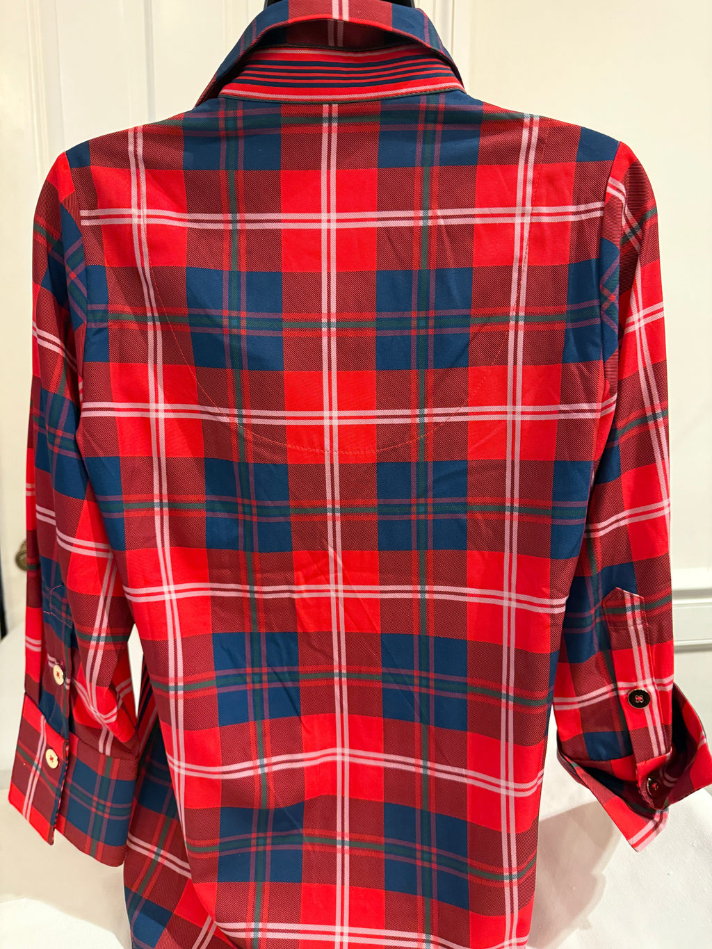 Gretchen Scott - Boyfriend Shirt Button Up Middleton Plaid Red