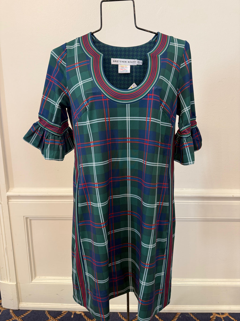 Gretchen Scott - Shake Your Tushy Middleton Plaid Green Dress