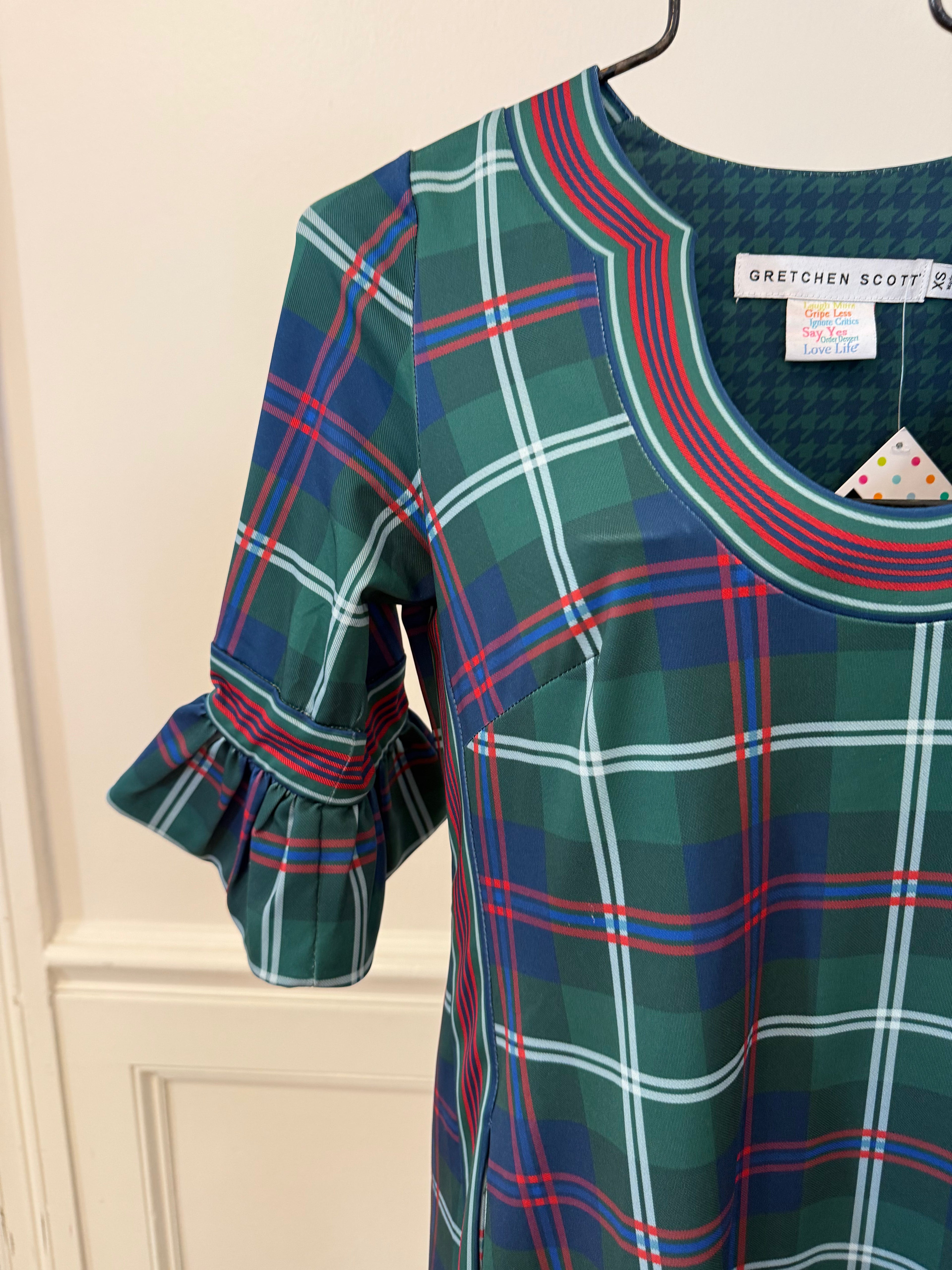Gretchen Scott - Shake Your Tushy Middleton Plaid Green Dress