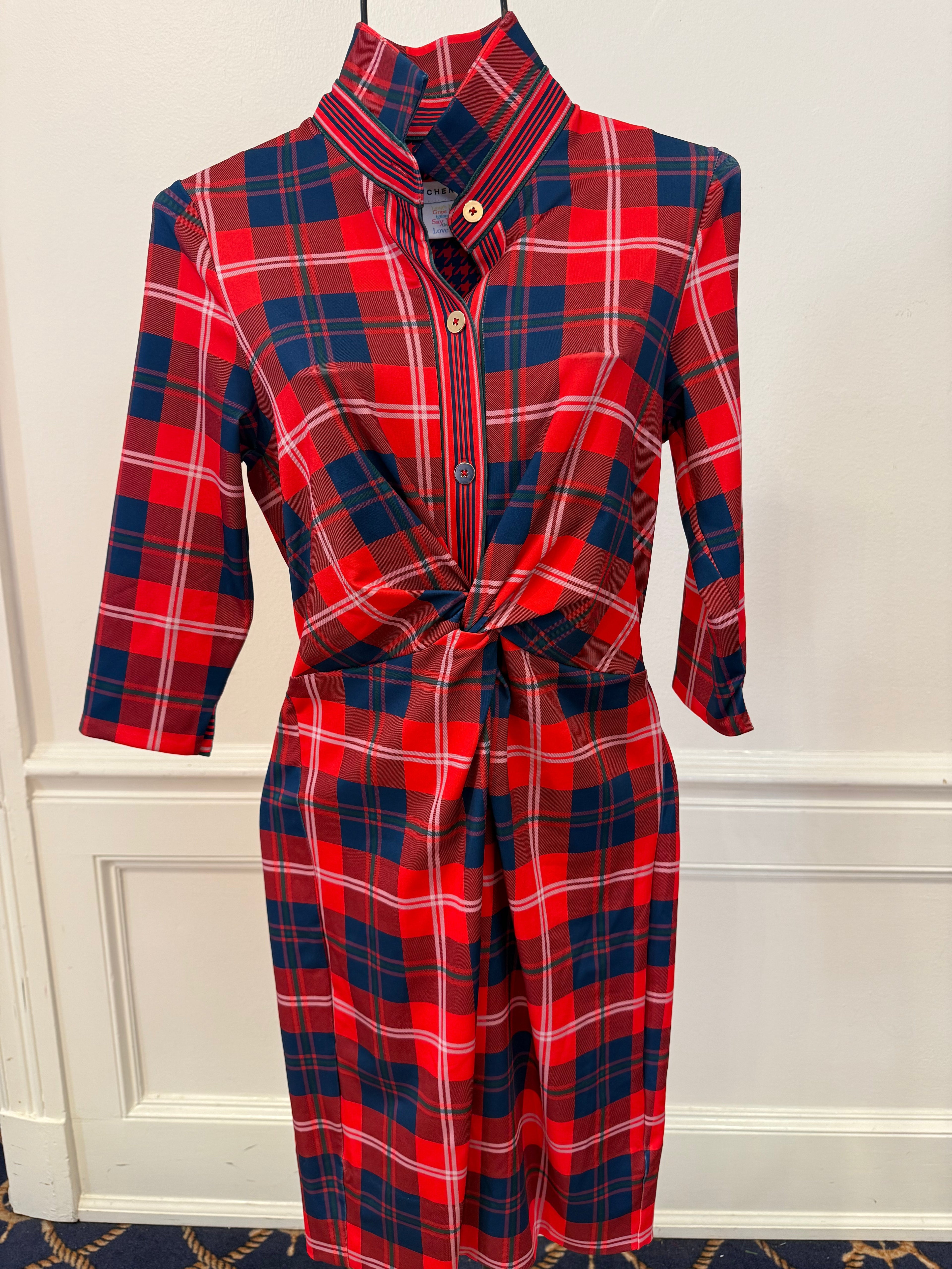 Gretchen Scott - Twist and Shout Dress Middleton Plaid Red