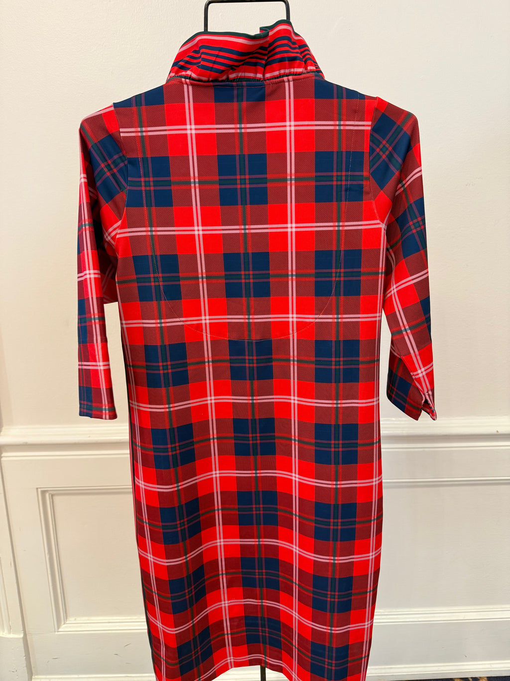 Gretchen Scott - Ruffneck Dress Middleton Plaid Red Multi